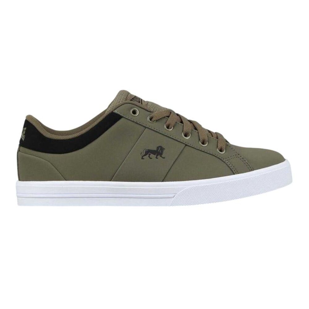Lonsdale Mens Latimer Leather Sneakers / Khaki Green